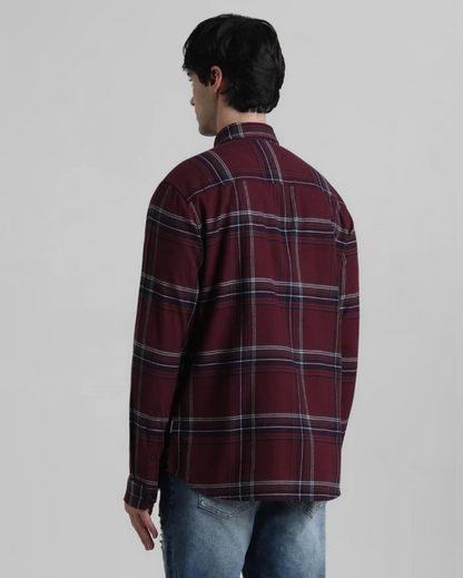 RED CHECK COTTON SHIRT