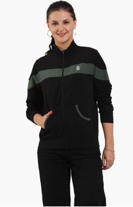 ZICADA Women's Atheletic Gym Running Sports TrackJacket Women's Striped Sports Jacket