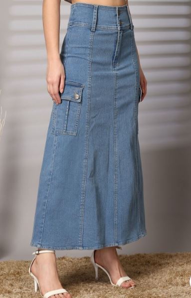 Leriya Fashion Denim Skirt for Women | Long Skirt for Women | Skirt for Women | Denim Skirt for Women Long | Pencil Skirt for Women