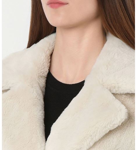 Alamode Label Terra Fur Detailed Double Breasted Overcoat