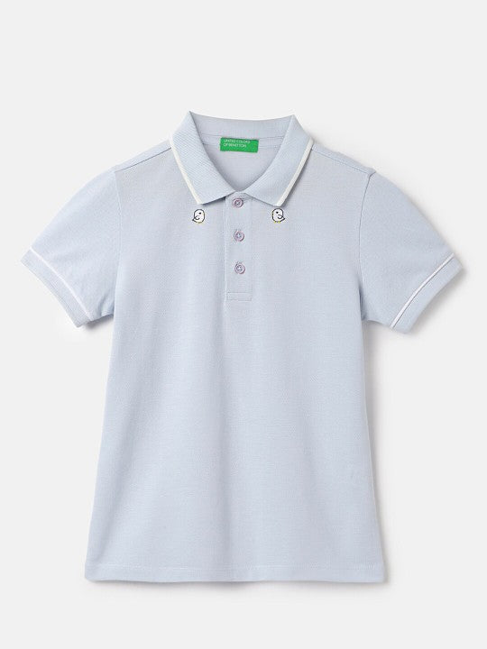 Boys Polo Collar Pure Cotton T-shirt