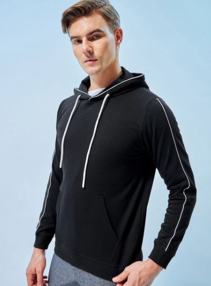 Bewakoof Men's Black Hoodies