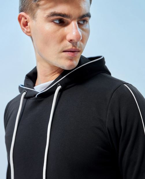 Bewakoof Men's Black Hoodies