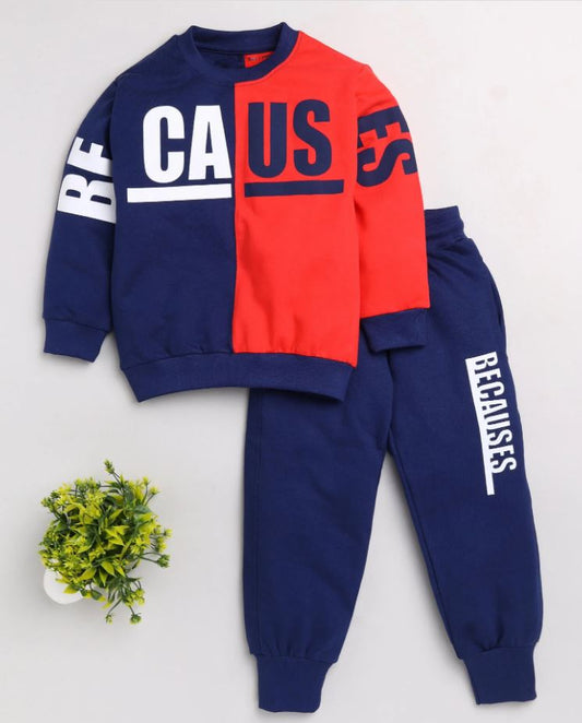 TOONYPORT Graphic Print Sweatshirt with Jogger For Boys