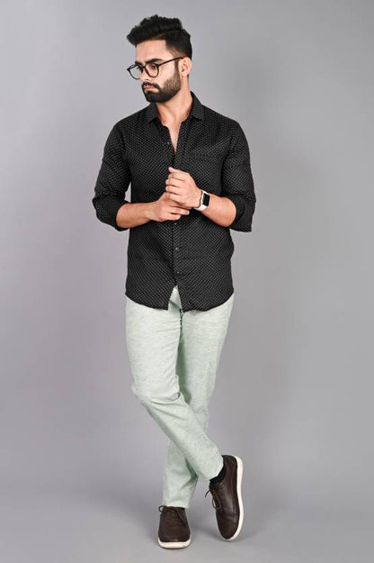 Fubar Slim Fit Men Light Green Trousers