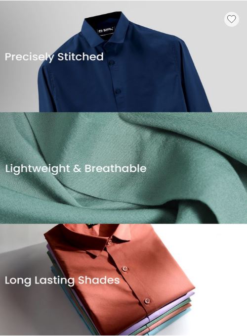 Beyoung Pick Any 3 Plain Cotton Shirts Combo