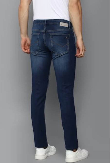 Navy Dark Slim Fit Jeans For Men's