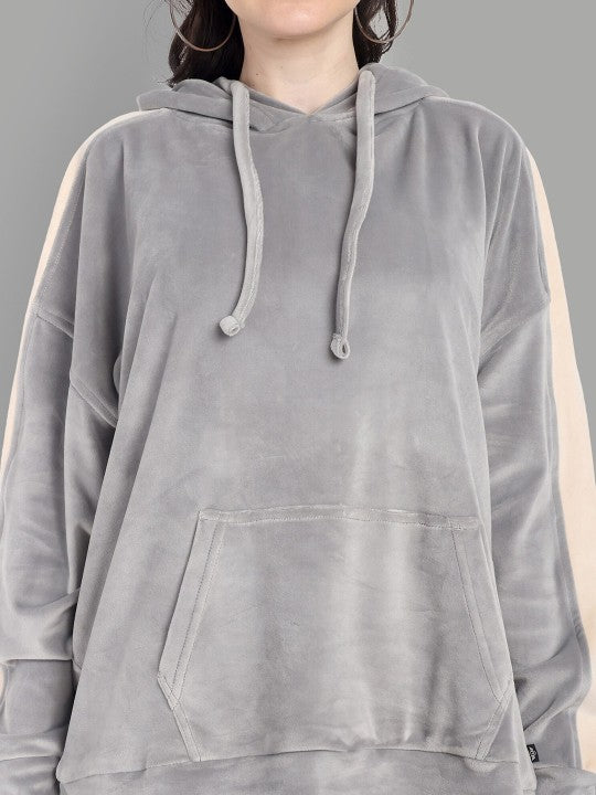 Oversized-Fit Hooded Pullover