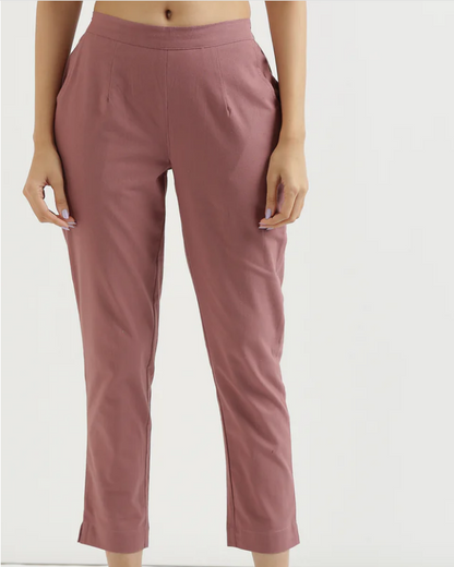 Rose Taupe Cotton Pant