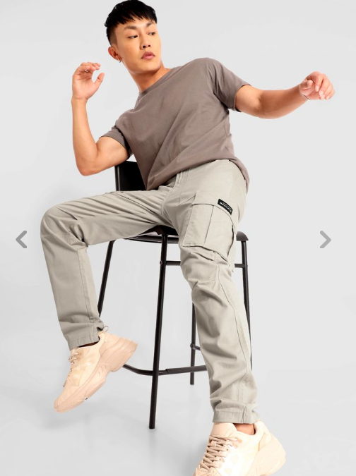 Cream Cargo Pants for Men Cargo Pants