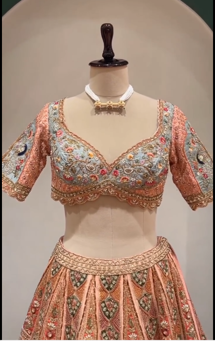 Banarasi silk circular lehenga choli