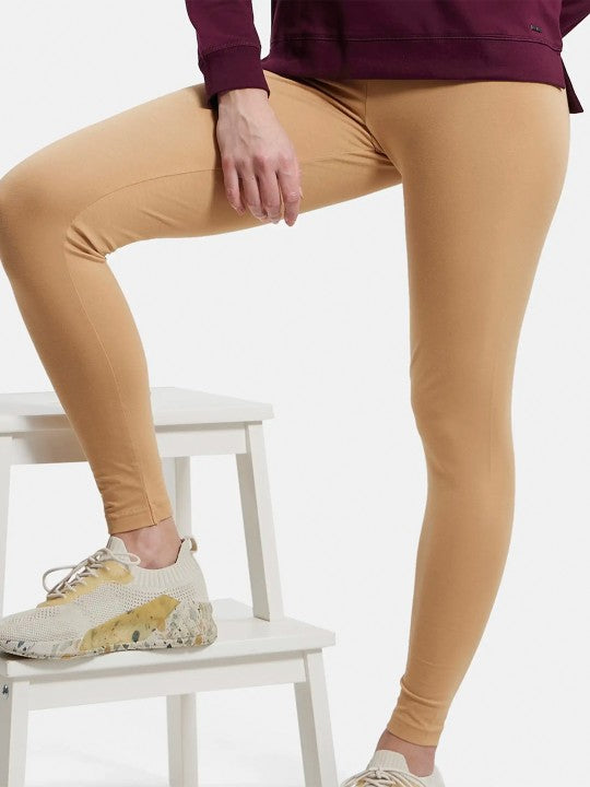 Super Combed Cotton Stretch Leggingssoft Waistband