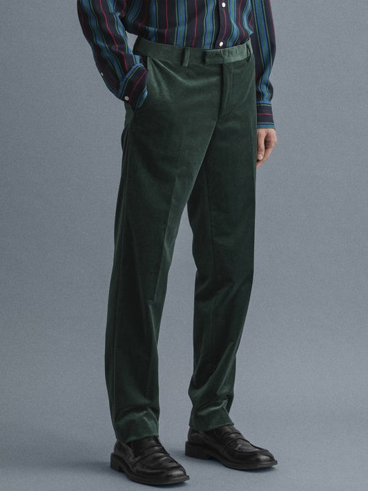 Flat-Front Straight Fit Trousers