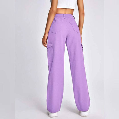 Women Flared High Rise Purple Jeans