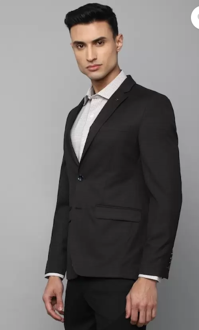 Men Solid Single Breasted Formal Blazer