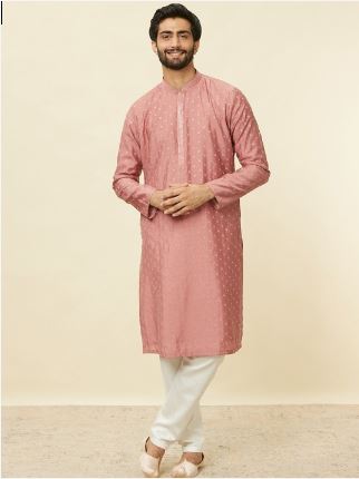 Men Viscose Embroidered Regular Kurta Set