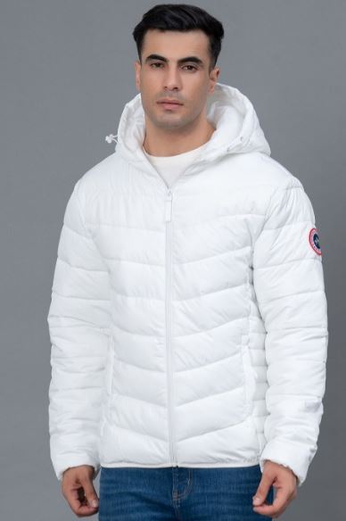 Men Solid Polyester Padded Jacket