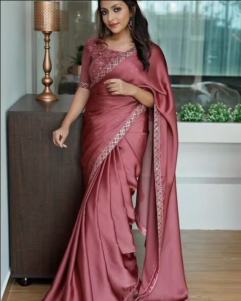 Saree with Sequin Accent