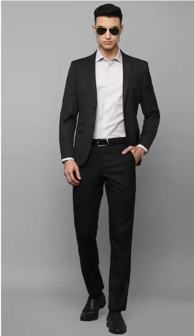 Men Solid Single Breasted Formal Blazer