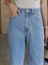 Women Boyfriend Mid Rise Light Blue Jeans