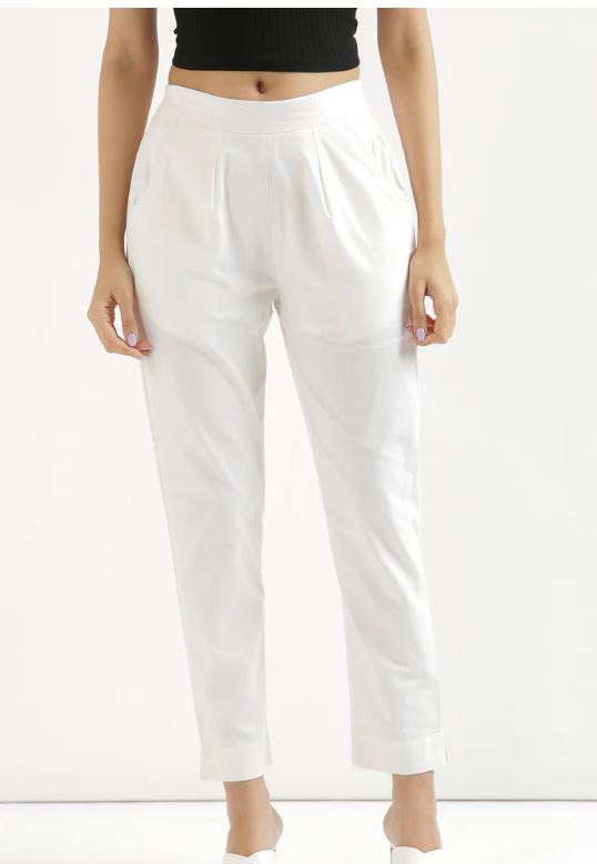 SAADAA White Cotton Pant