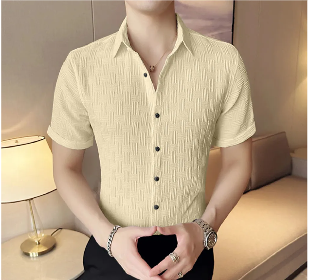 Casual Knitted Cotton Shirt For Men