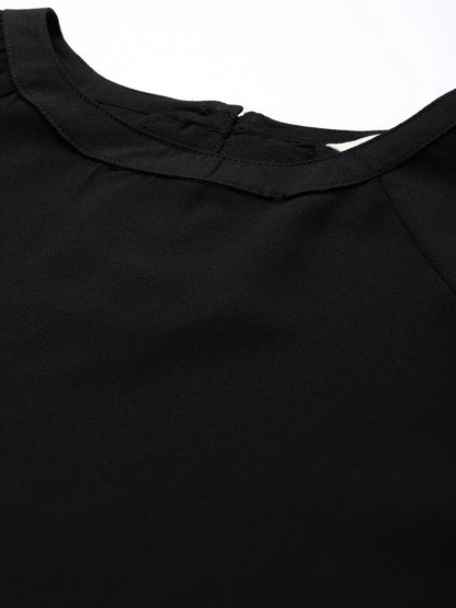 Women Black Solid Top