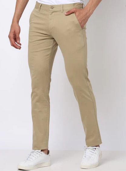 Flat-Front Tapered Fit Trousers