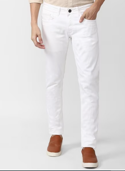 Men Slim Jeans with 5-Pocket Styling