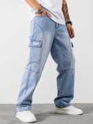 Mens Jeans Blue Cargo pant