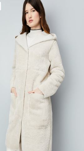 Women Reversible Faux Fur Hooded Coat