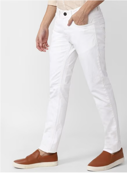 Men Slim Jeans with 5-Pocket Styling