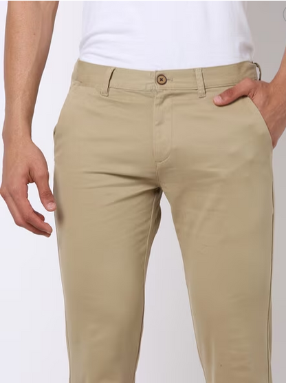 Flat-Front Tapered Fit Trousers