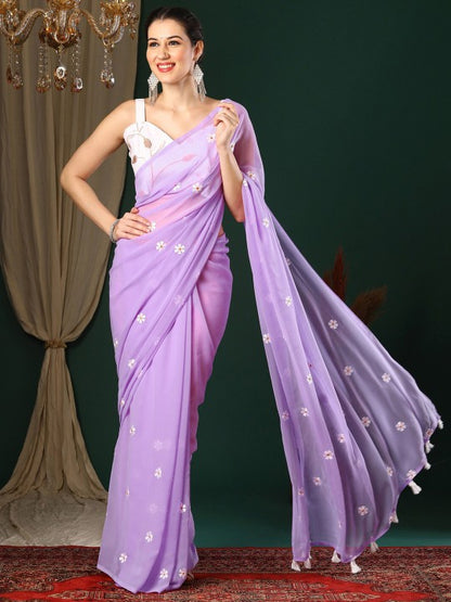 Floral Pure Georgette Saree