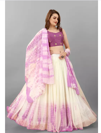 Women's Georgette Semi-stitched Lehenga Choli