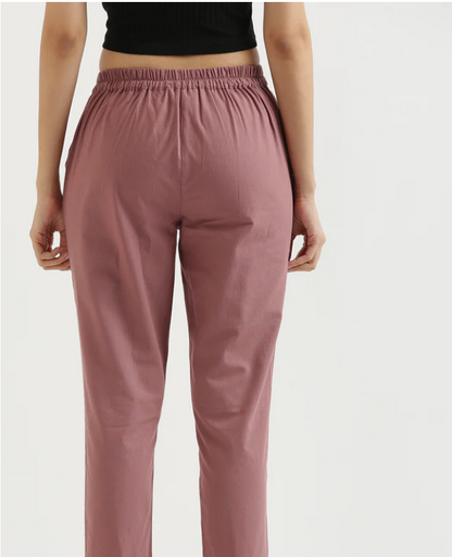 Rose Taupe Cotton Pant