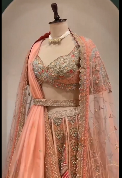 Banarasi silk circular lehenga choli