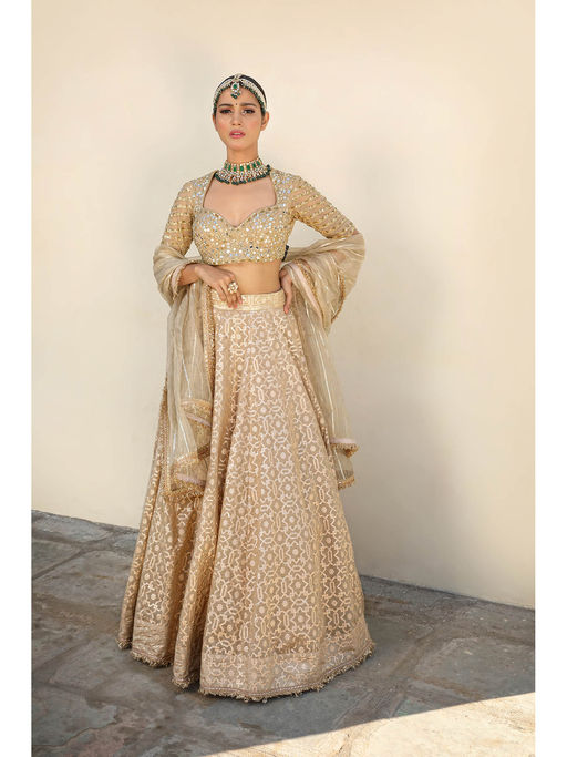 Neha Khullar Banarasi Chanderi Lehenga