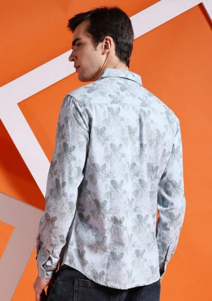 Shop Men Printed Shirt New_0821-OVRSH103-01-S Online