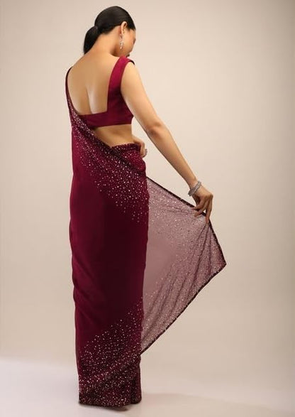 Georgette Saree with Banglory Silk Blouse