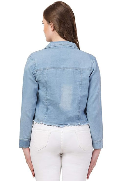 FUNDAY FASHION Women's Denim Blend Standard Length Jacket