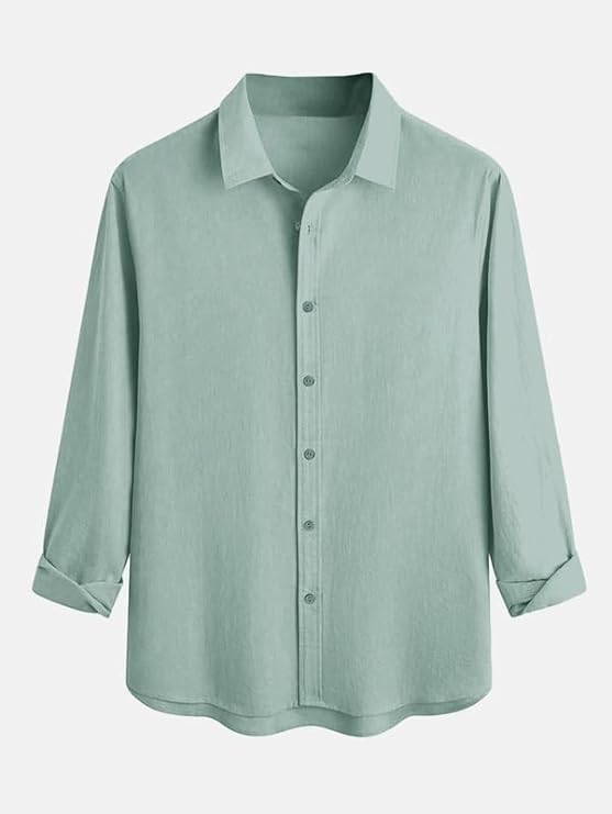 Men's Solid Slim Fit Cotton Casual Shirt