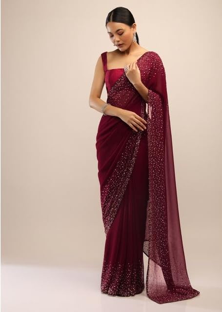 Georgette Saree with Banglory Silk Blouse