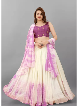 Women's Georgette Semi-stitched Lehenga Choli