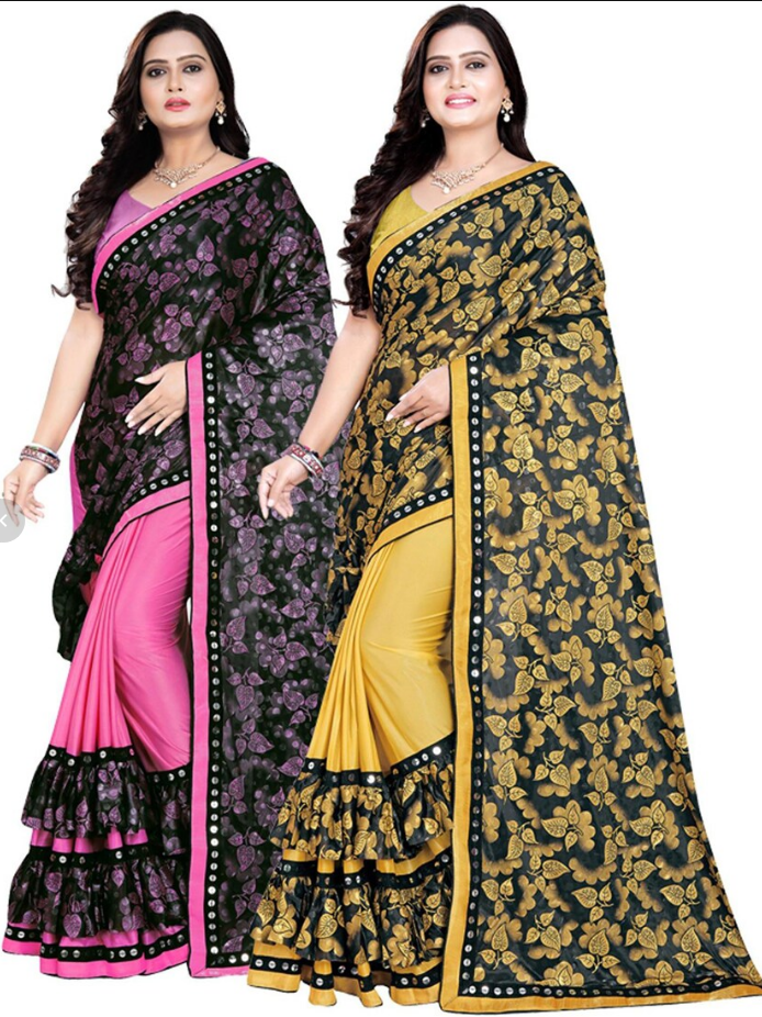 Women's Embellished Saree With Blouse