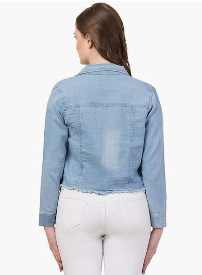 FUNDAY FASHION Women's Denim Blend Standard Length Jacket