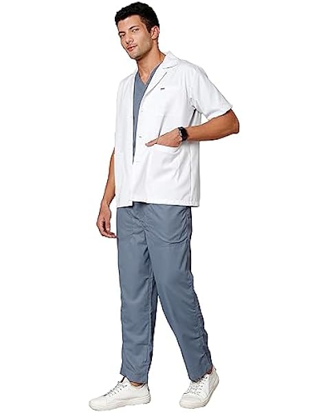 N.S. UNISEX COTTON CHAMBRAY LAB COAT