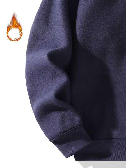 The Modern Soul Half Zipper Solid Hoodie for Men