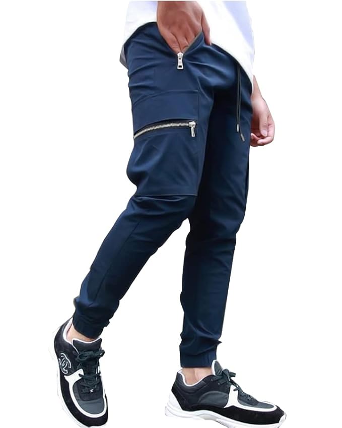 Men's Polyester Solid Men Stylish Cargo Track Pants