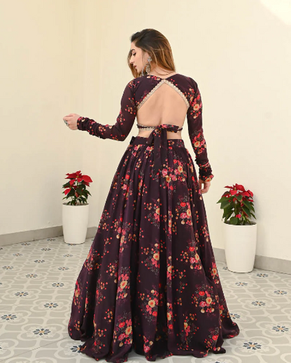 BURNT RUSSET LEHENGA SET